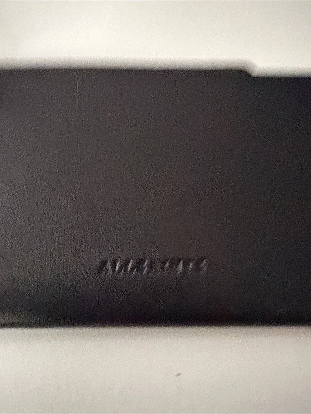 AllSaints Black Leather Card Holder with Gold Key Chain